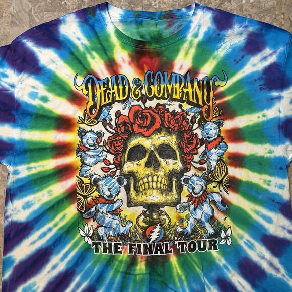 Dead and Company Shirt Mens 2XL 2023 Final Tour Tie Dye Grateful Dead - Picture 1 of 7